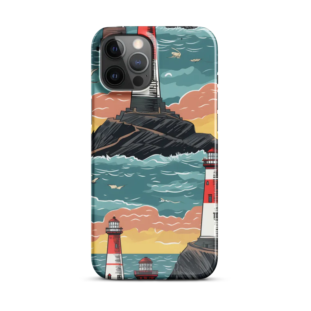 Lighthouses in a Whimsical Ocean | Phone Case |  12 Pro Max | Snap Case | Glossy