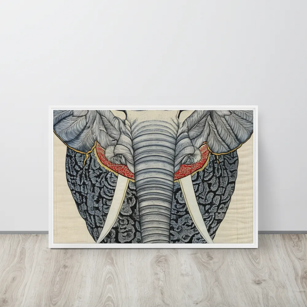 Majesty of the Elephant | Canvas with White Frame | 20″×30″