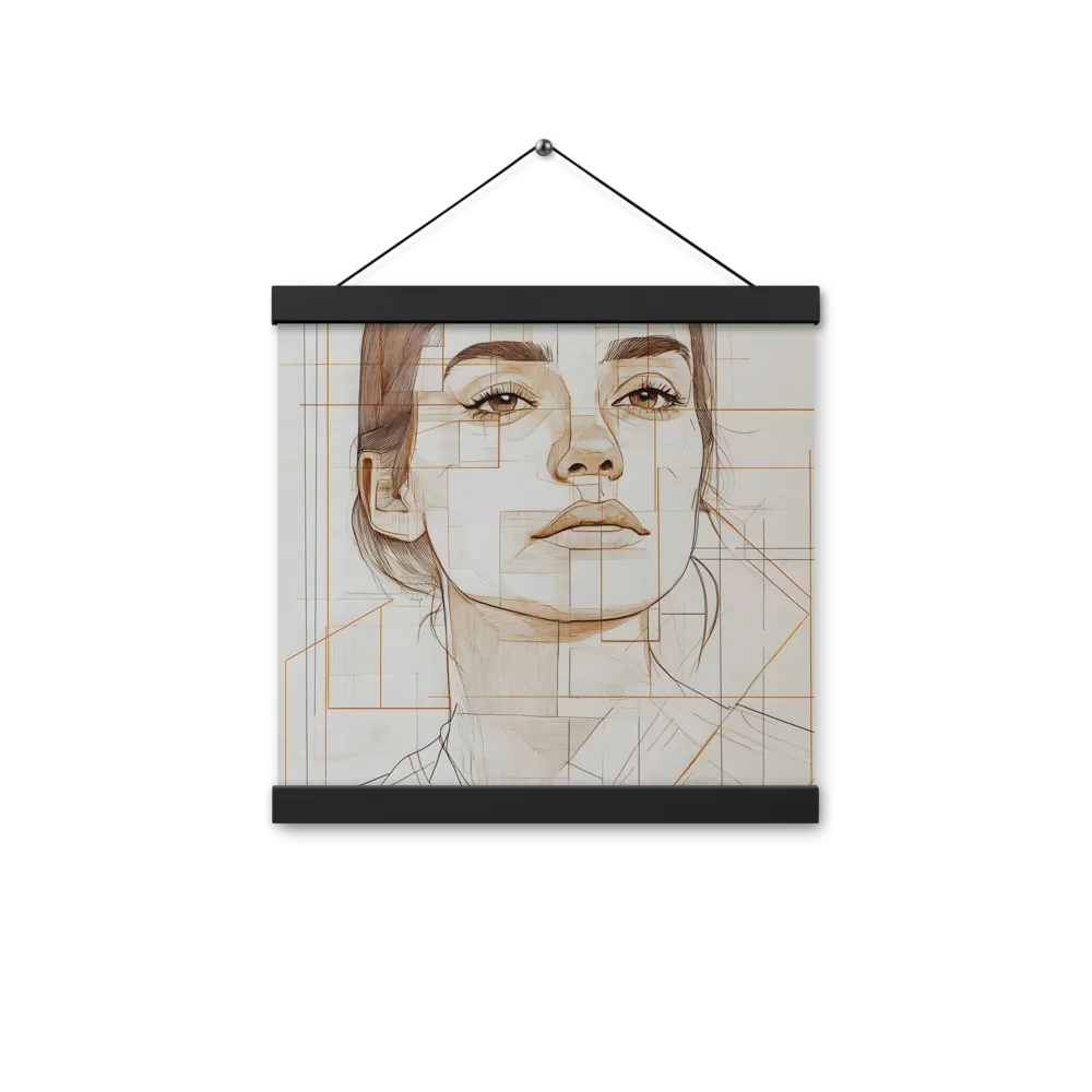 Geometric Serenity: A Minimalist Portrait