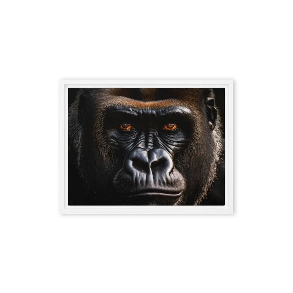 Majestic Gaze | Canvas with White Frame | 12″×16″