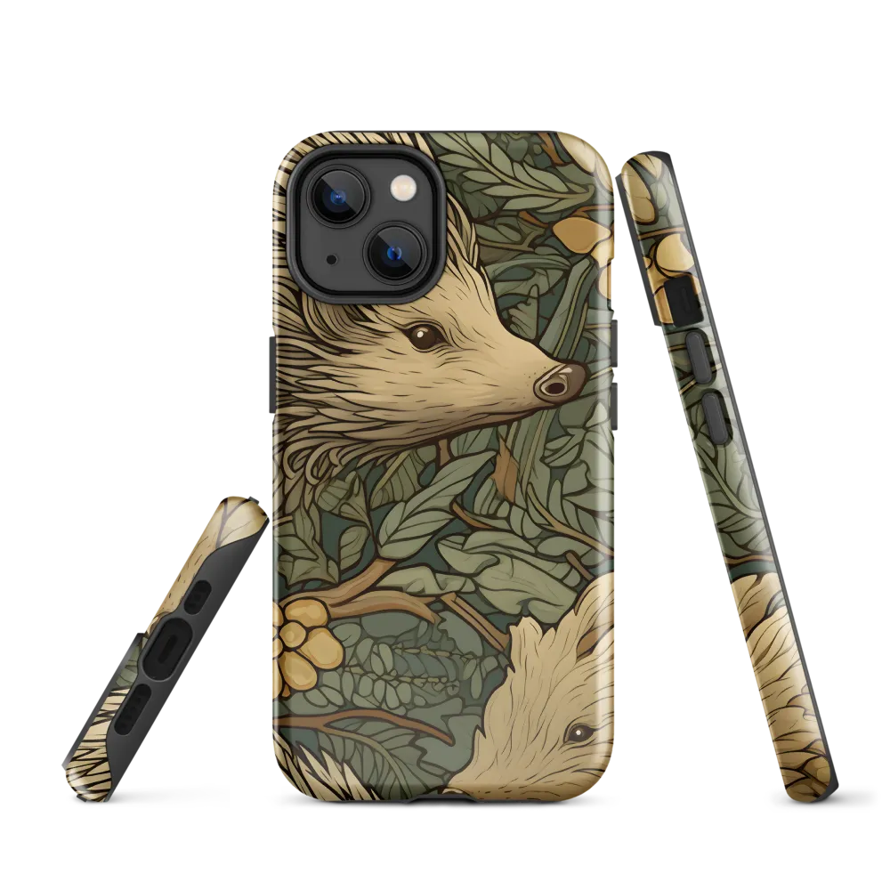 Whimsical Hedgehog Garden | Phone Case |  14 | Tough Case | Glossy