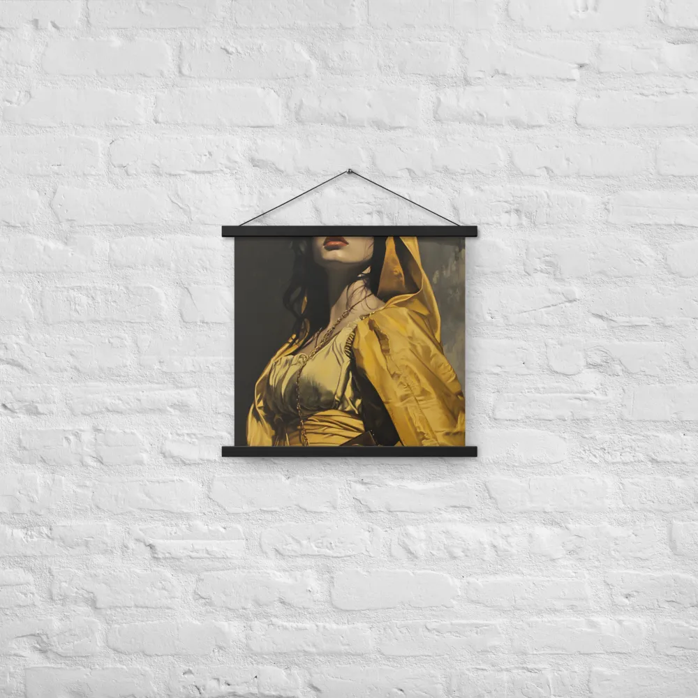 Veiled Confidence | Poster With Black Wood Hanger | 18″×18″