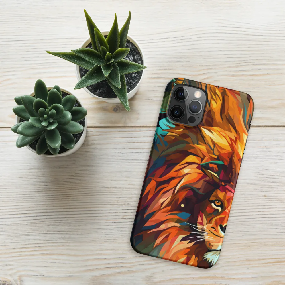 Majestic Gaze: The Polygonal Lion