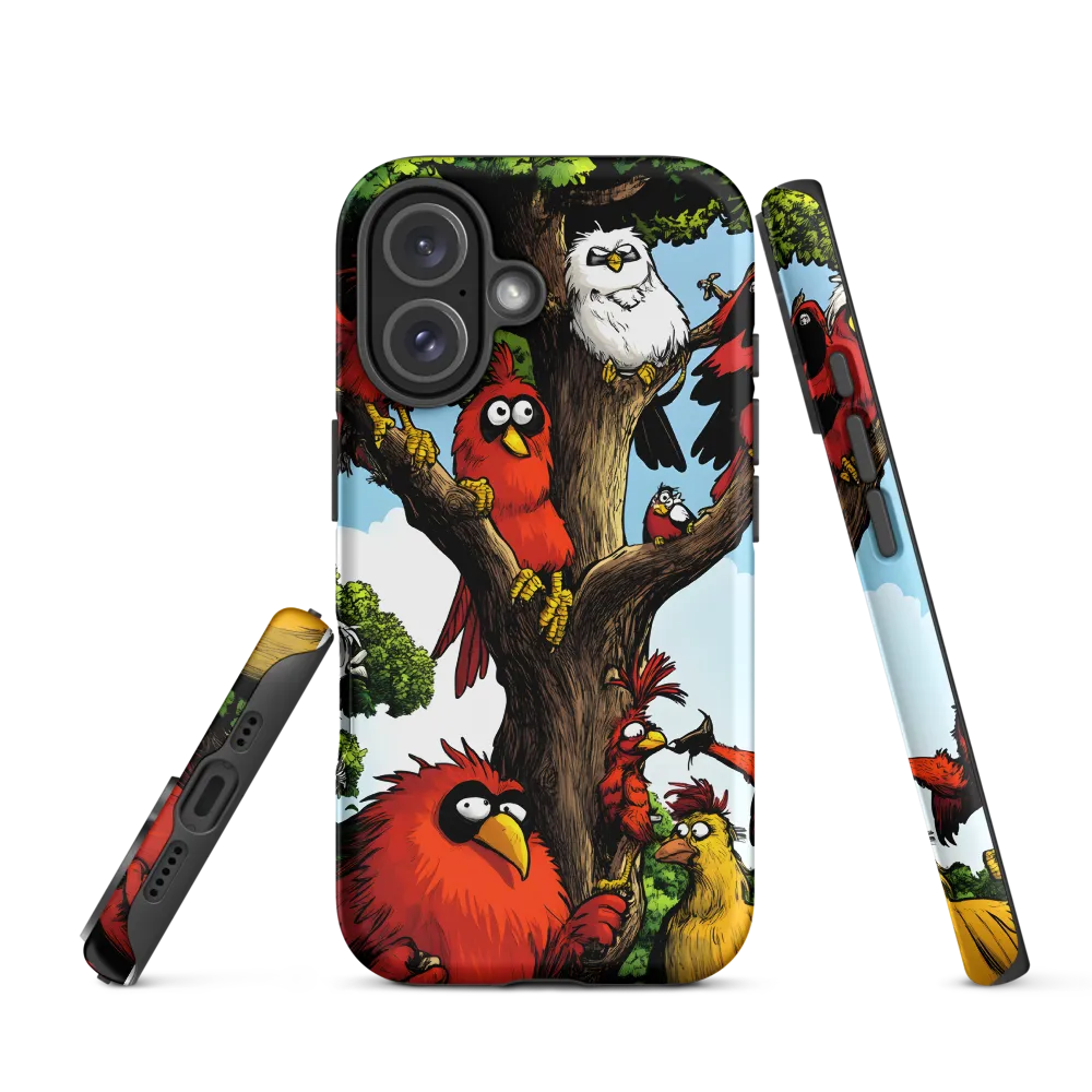 Whimsical Avian Gathering | Phone Case |  16 | Tough Case | Matte