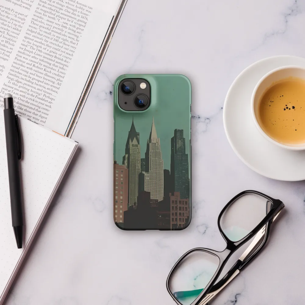 Urban Nostalgia: A Retro Cityscape | Phone Case |  14 | Snap Case | Matte