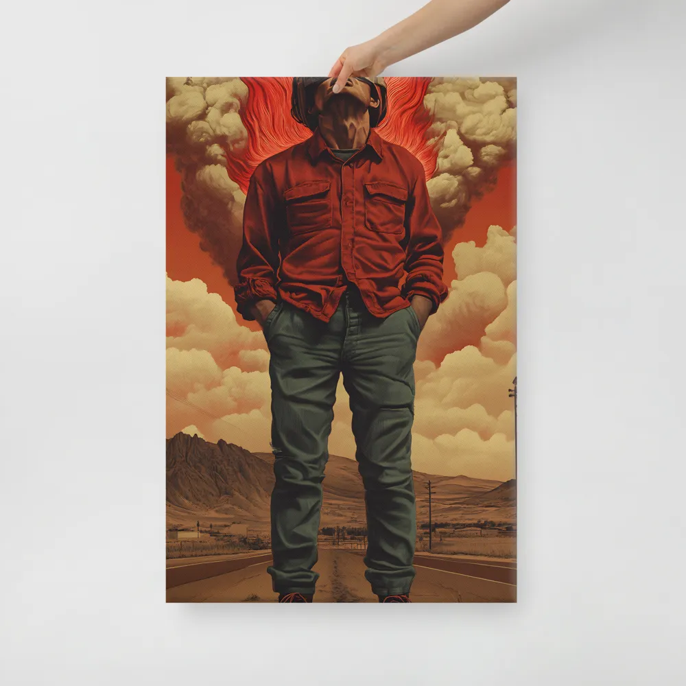 Defiant Spirit in a Surreal Landscape | Canvas | 24″×36″