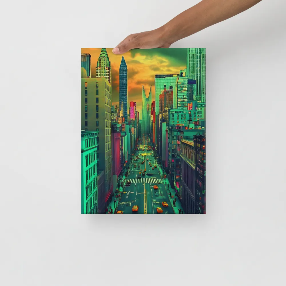 Urban Surrealism: Neon Dreams | Canvas | 12″×16″