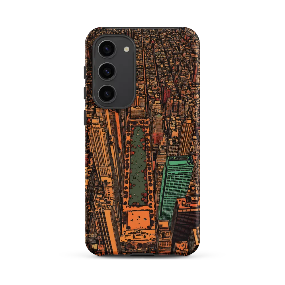 Urban Oasis: Aerial View of City Life