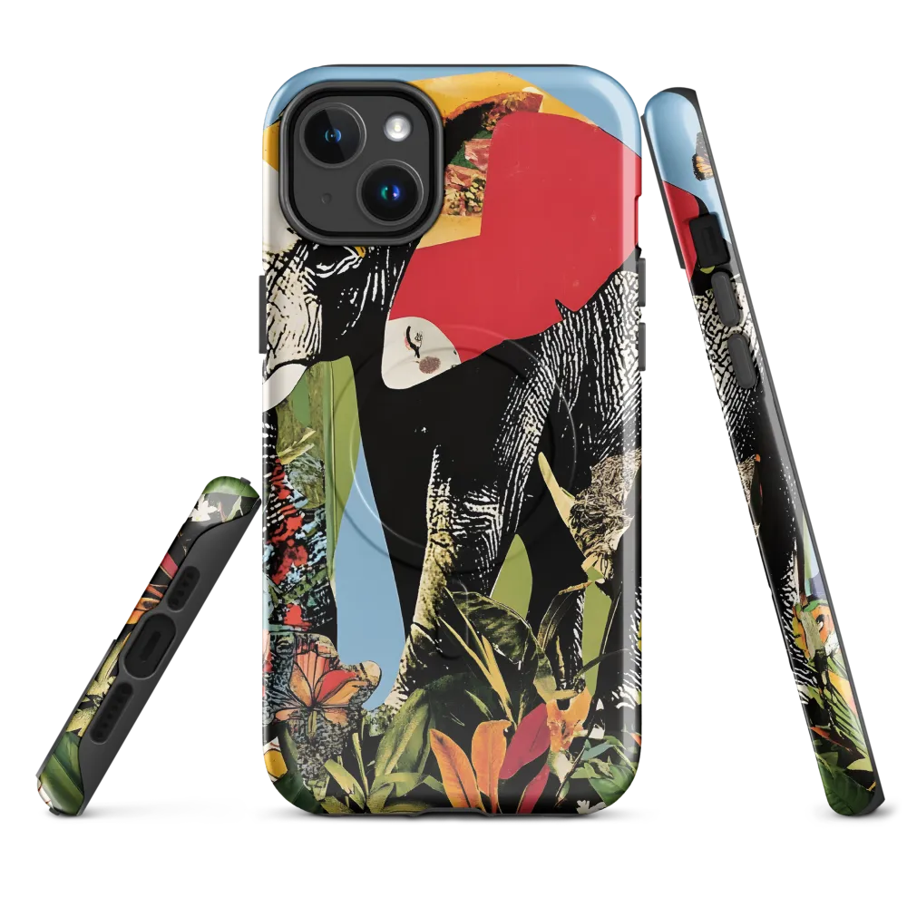 Harmony of Nature: The Elephant's Embrace | Phone Case |  14 Plus | MagSafe® Tough Case | Glossy