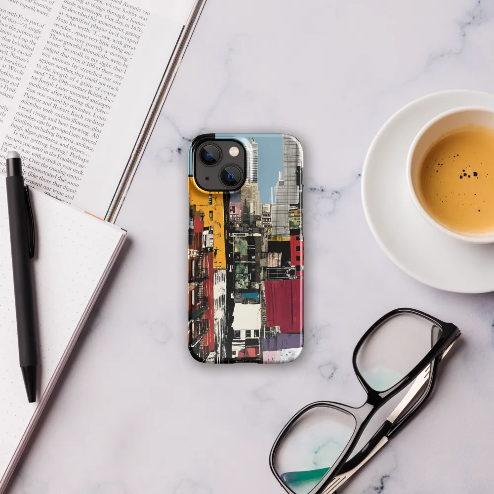 Urban Collage: A Vivid Cityscape | Phone Case |  13 Mini | Snap Case | Glossy