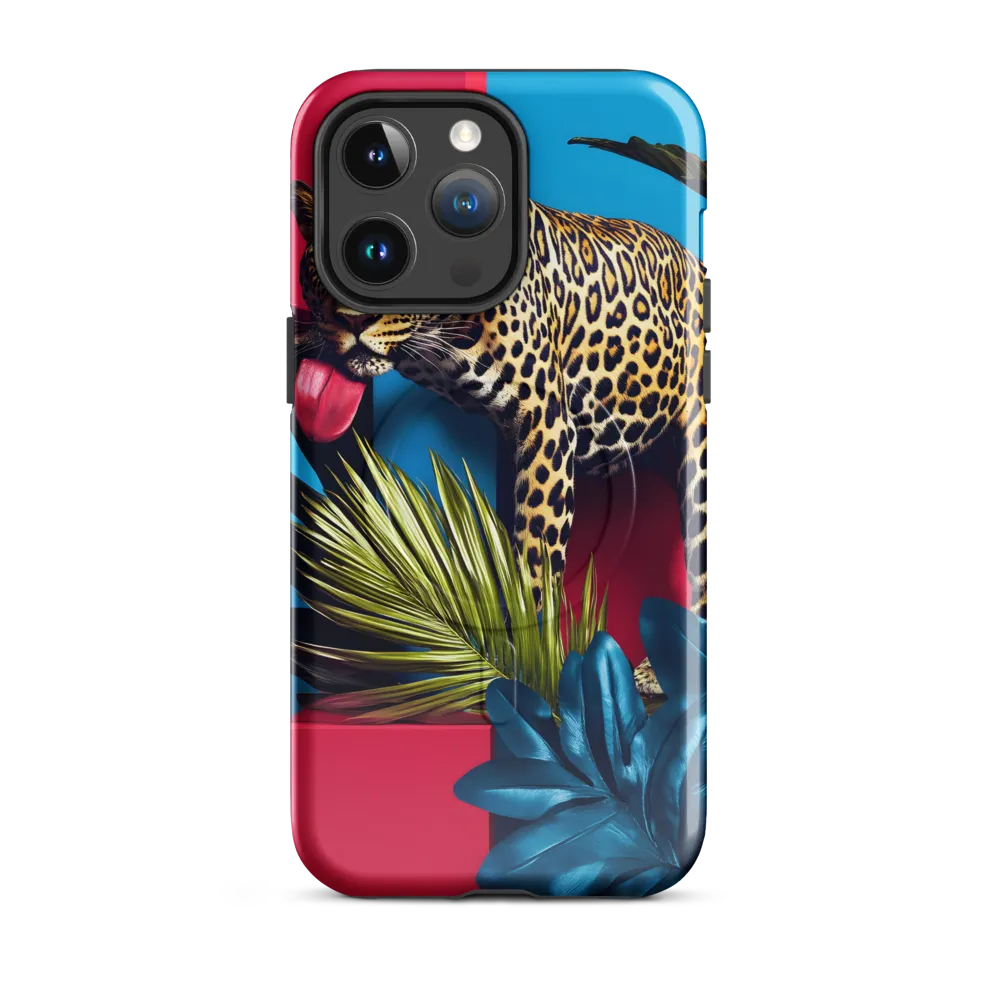 Playful Leopard in Vibrant Paradise