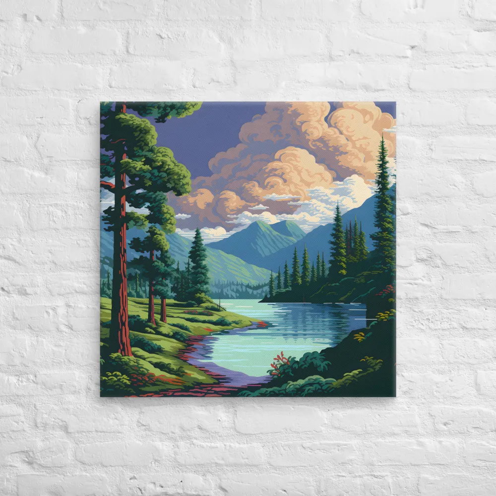 Serenity in Nature: A Lush Landscape | Canvas | 28″×28″