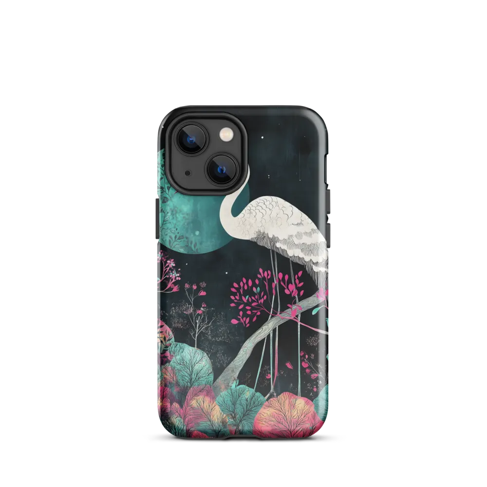Ethereal Presence: Heron in a Floral Dreamscape