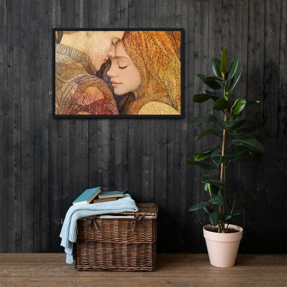 Embrace of Autumn | Canvas with Black Frame | 24″×36″