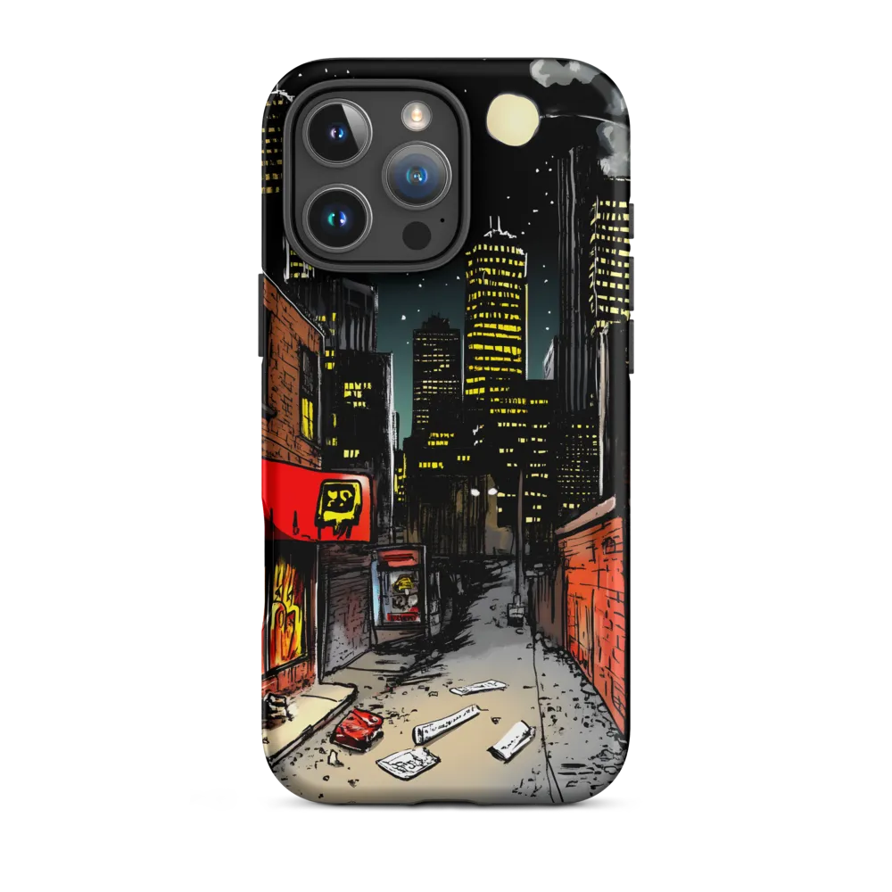 Nocturnal Cityscape: The Hidden Alley | Phone Case |  16 Pro Max | Tough Case | Matte