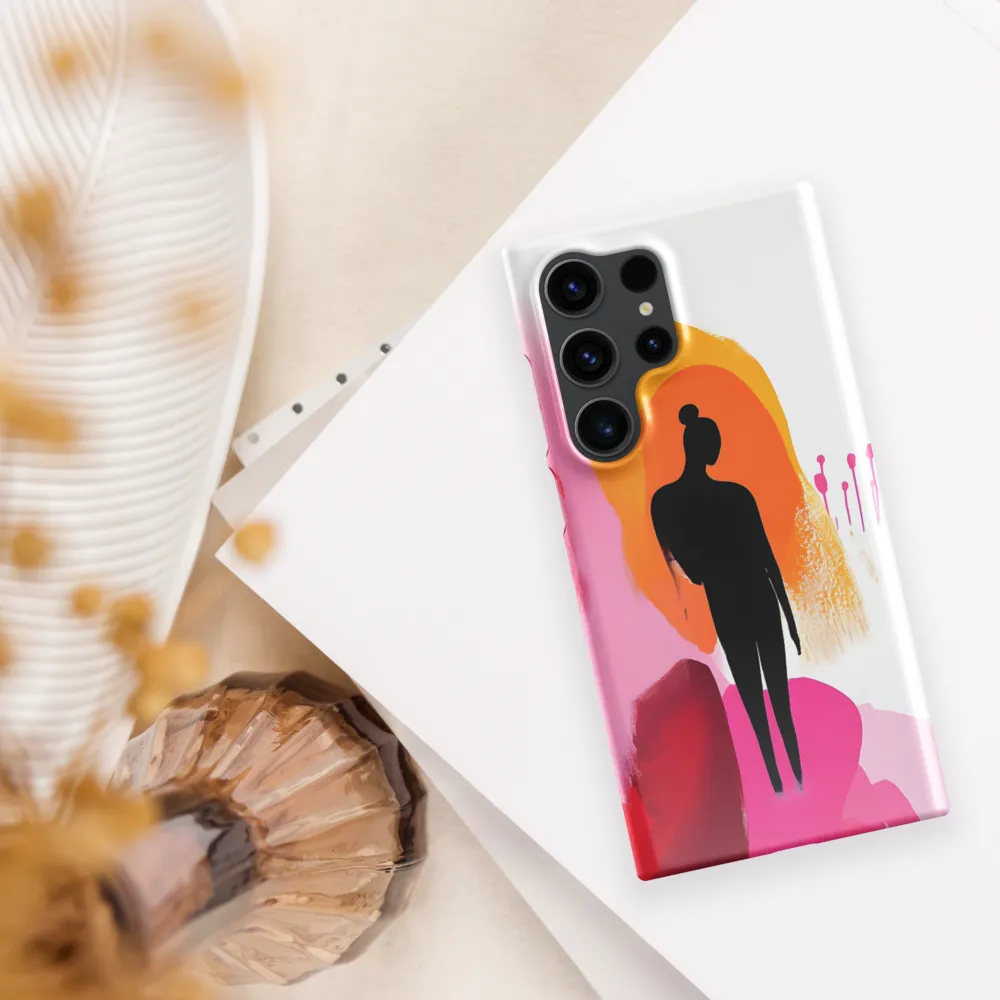 Silhouette in Colorful Abstraction