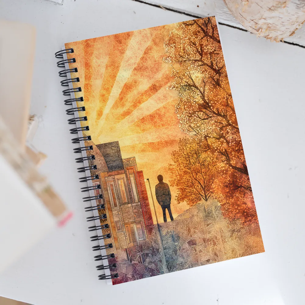 Golden Moments of Reflection | Spiral Notebook