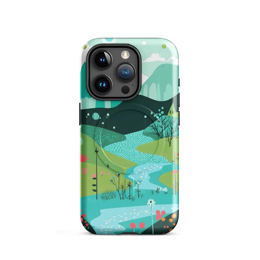 Whimsical River in a Lush Landscape