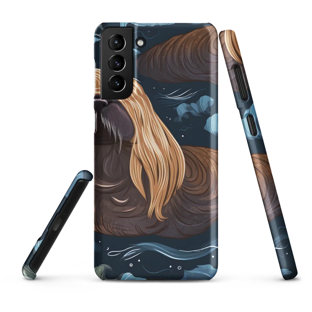 Whimsical Walruses in Deep Blue
