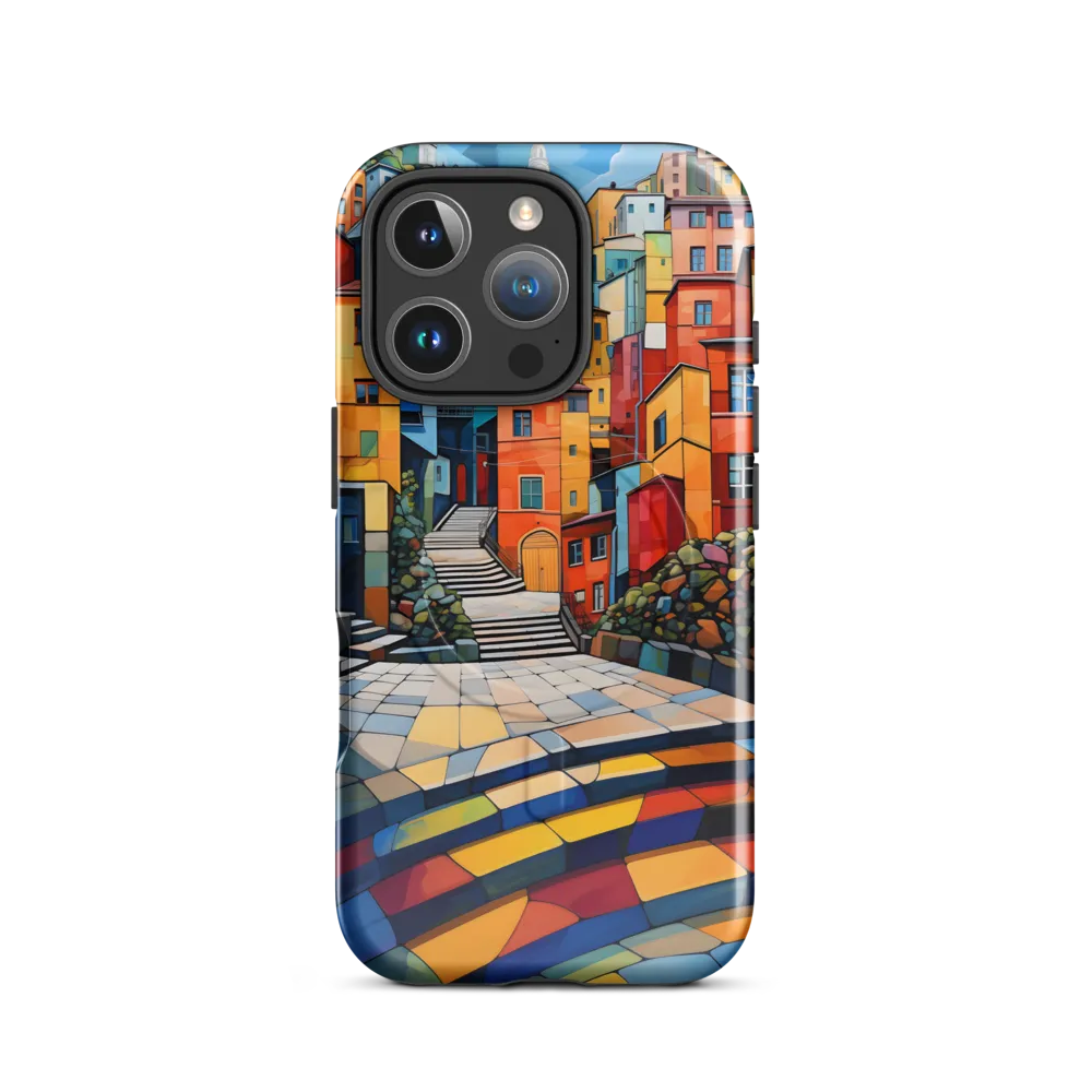 Vibrant Village: A Cubist Journey