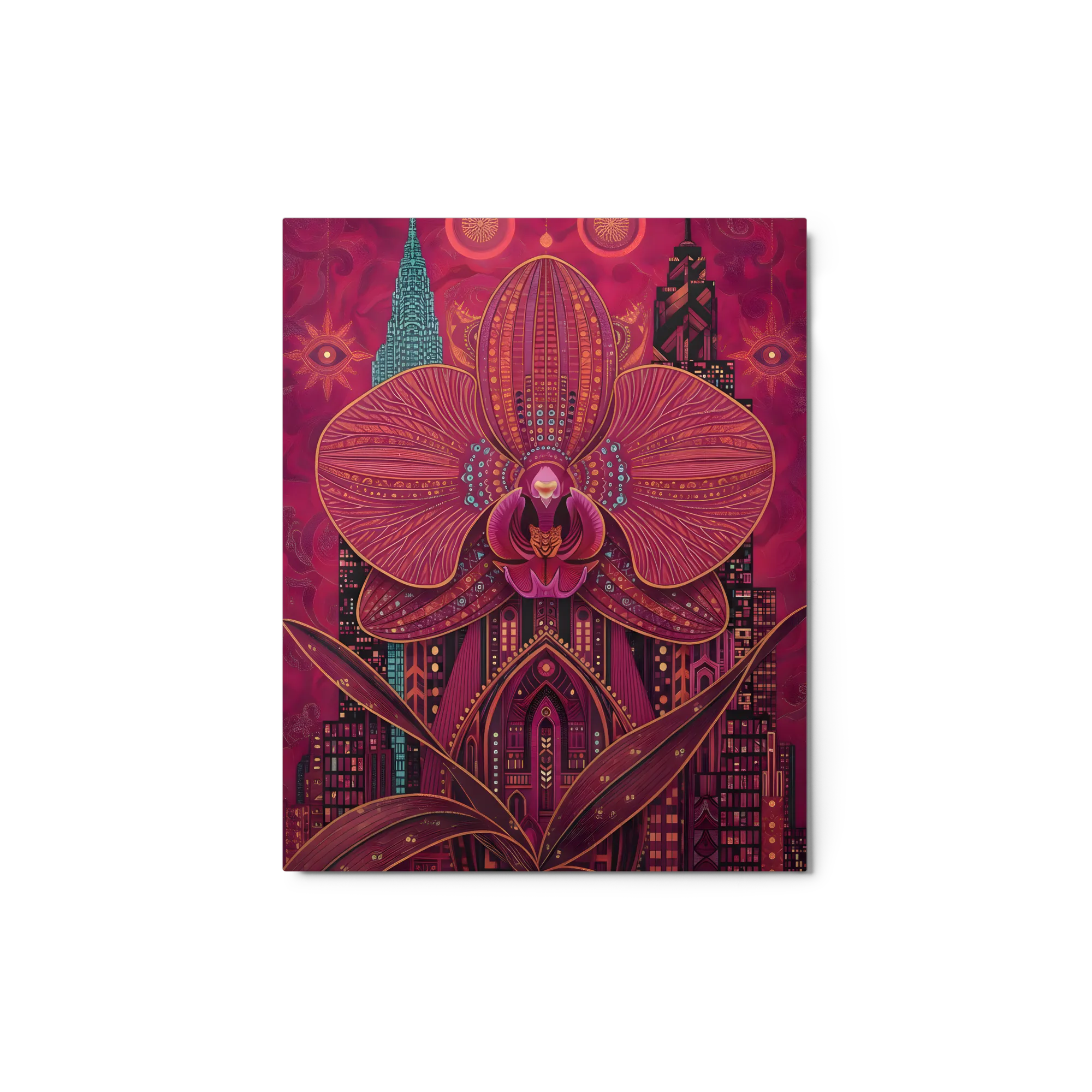 Metropolitan Orchid Bloom 
 Metal Print | 8″x 10″