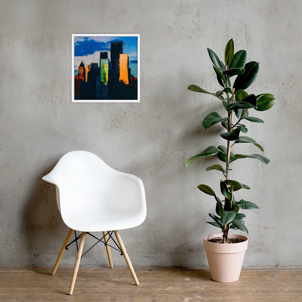 Reflections of Tranquility | Poster with White Frame | 18″×18″