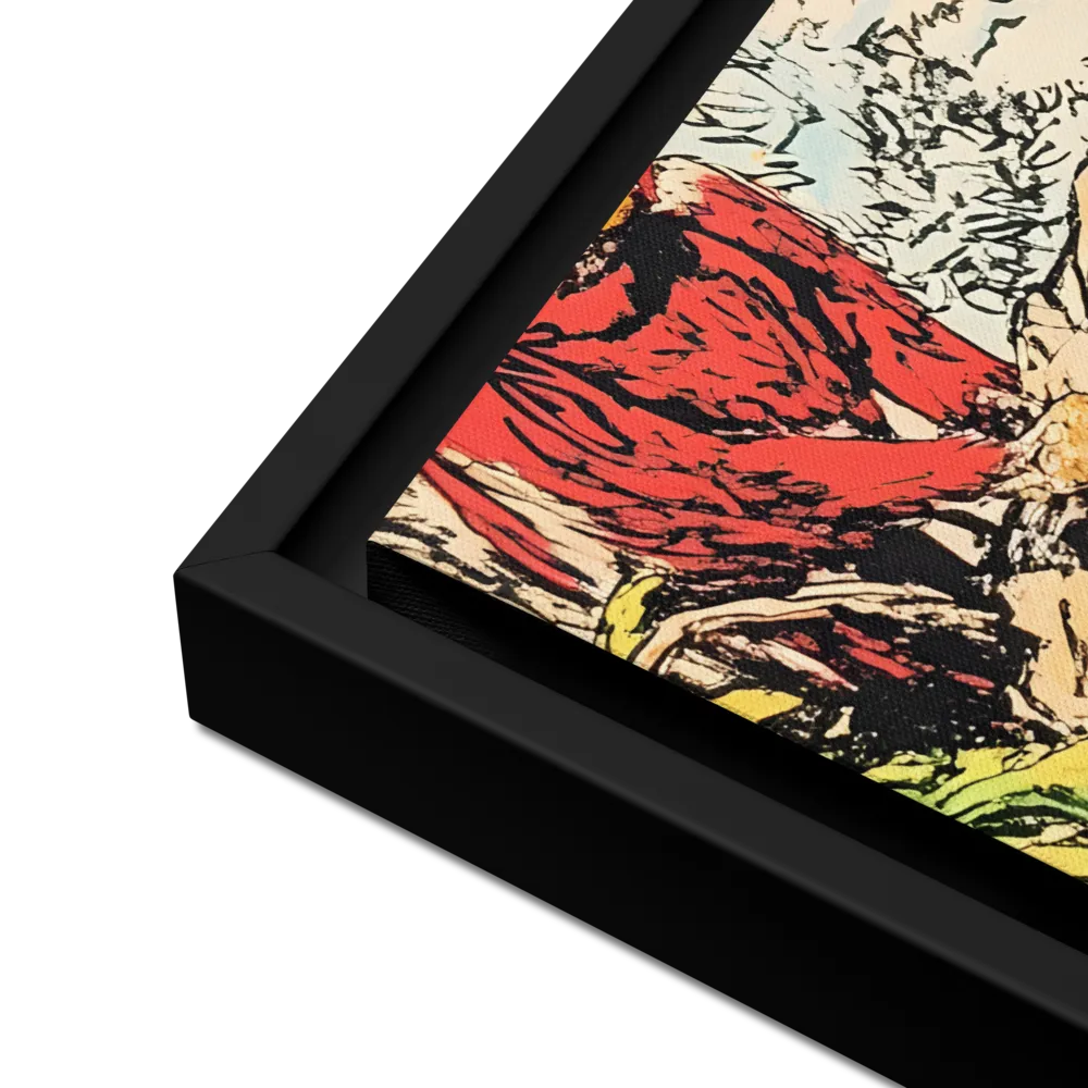 Jungle Harmony | Canvas with Black Frame | 16″×20″
