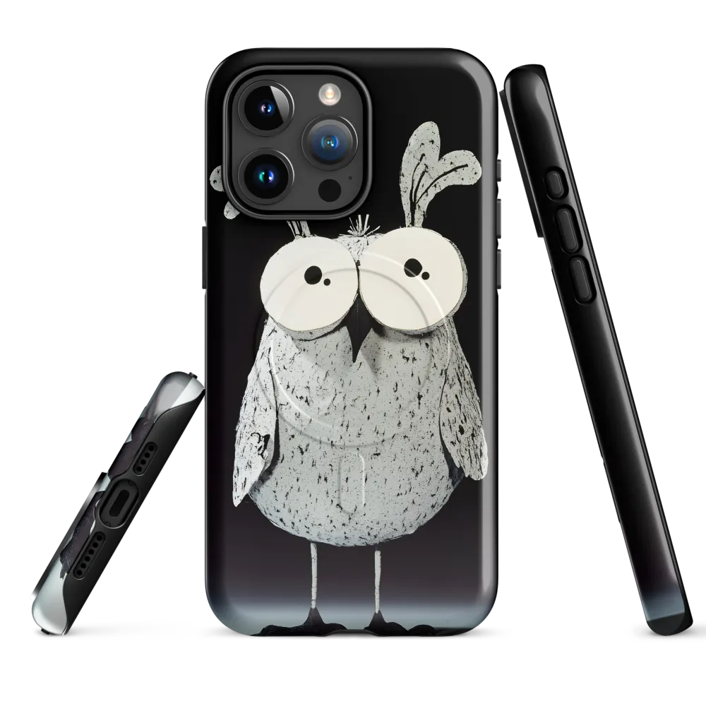 Whimsical Owl in Paper Cutout | Phone Case |  15 Pro Max | MagSafe® Tough Case | Glossy