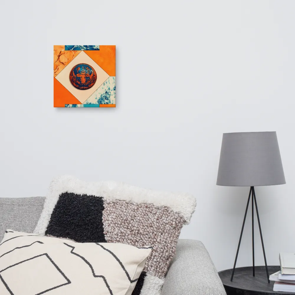 Harmonious Encounters: Abstract Geometry | Canvas | 12″×12″