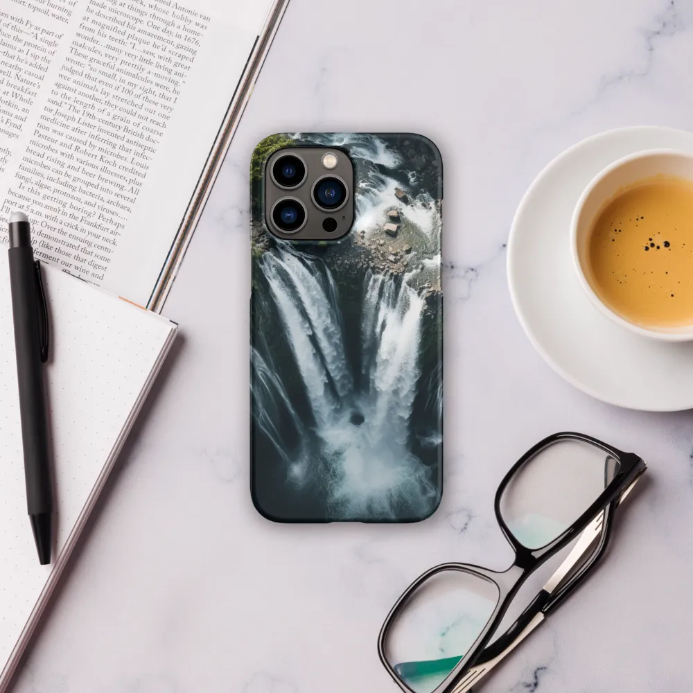 Nature's Power: The Cascading Waterfall | Phone Case |  14 Pro Max | Snap Case | Matte