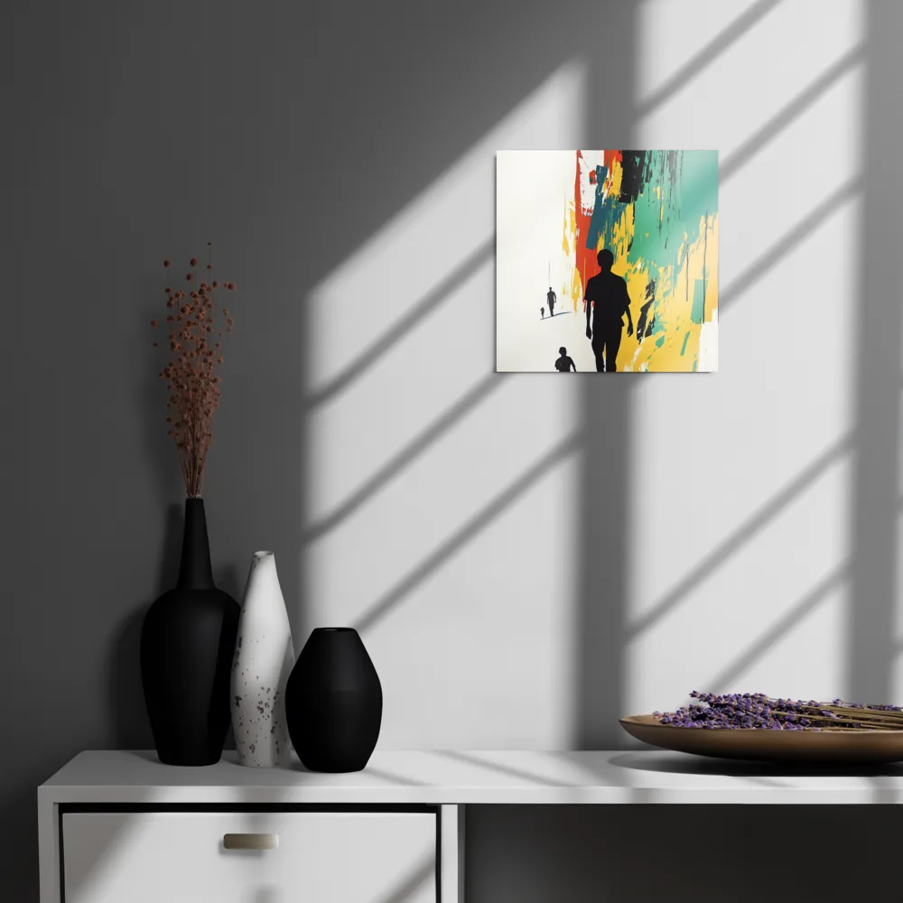 Journey of Silhouettes | Metal Print | 12″×12″