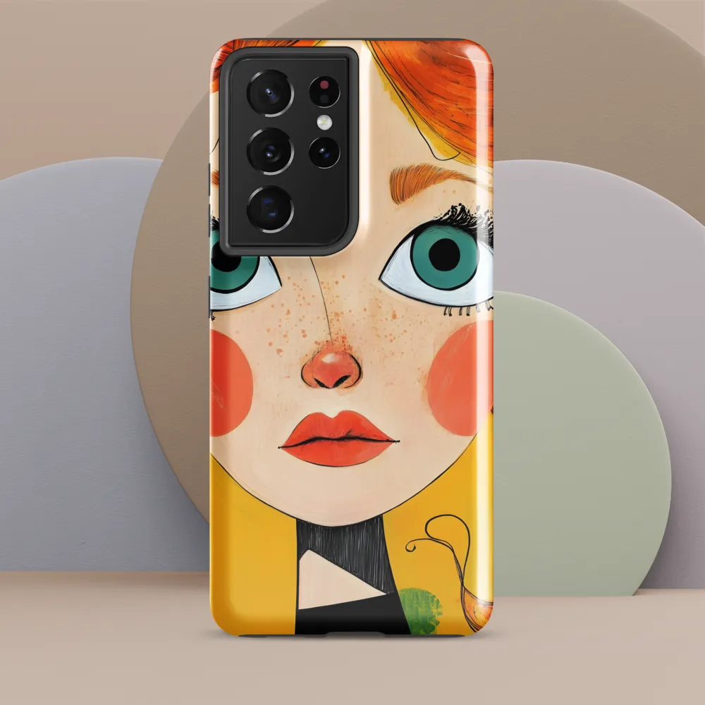Whimsical Portrait of a Girl | Phone Case |  S21 Ultra | Tough Case | Glossy