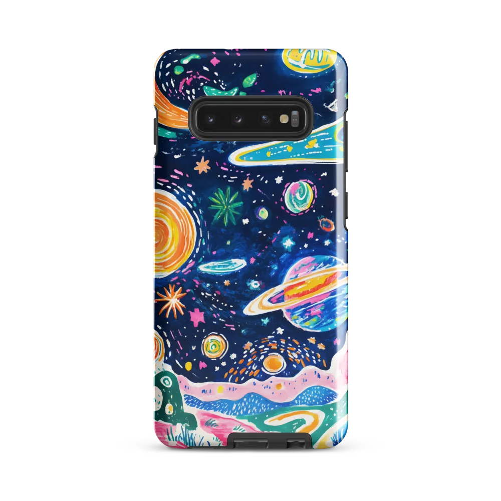 Whimsical Cosmic Landscape | Phone Case |  S10 Plus | Tough Case | Glossy