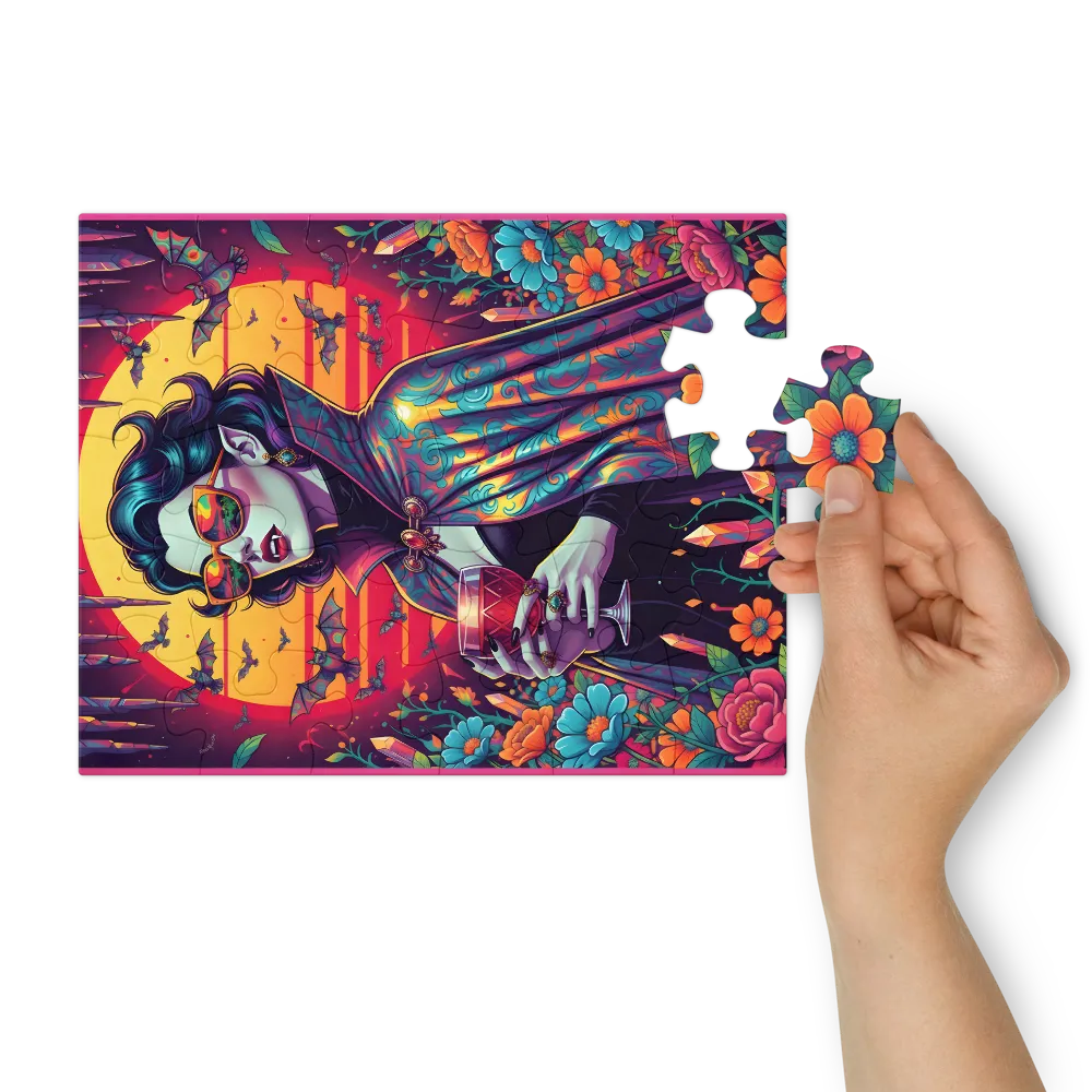Neon Vampire 
 Jigsaw Puzzle in Tin Box