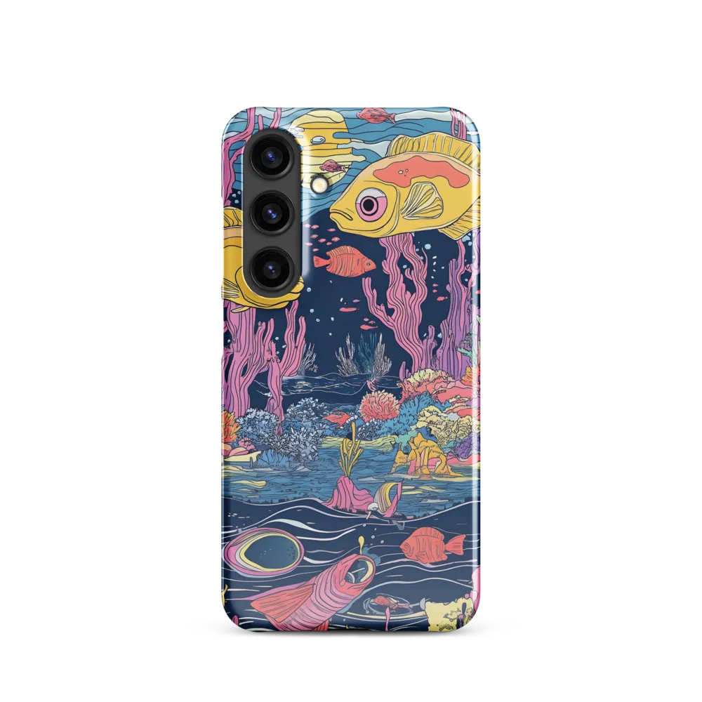 Underwater Dreamscape: A Playful Encounter | Phone Case |  S24 | Snap Case | Glossy