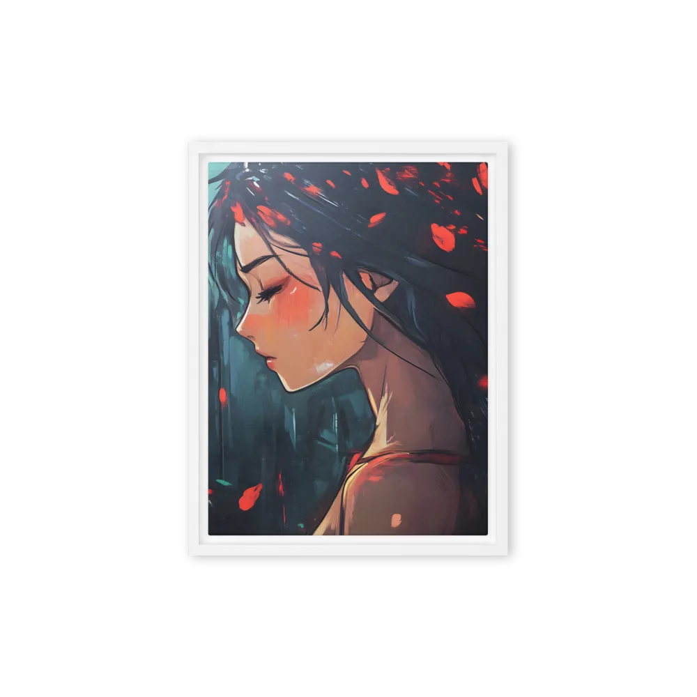 Whispers of Melancholy | Canvas with White Frame | 9″×12″