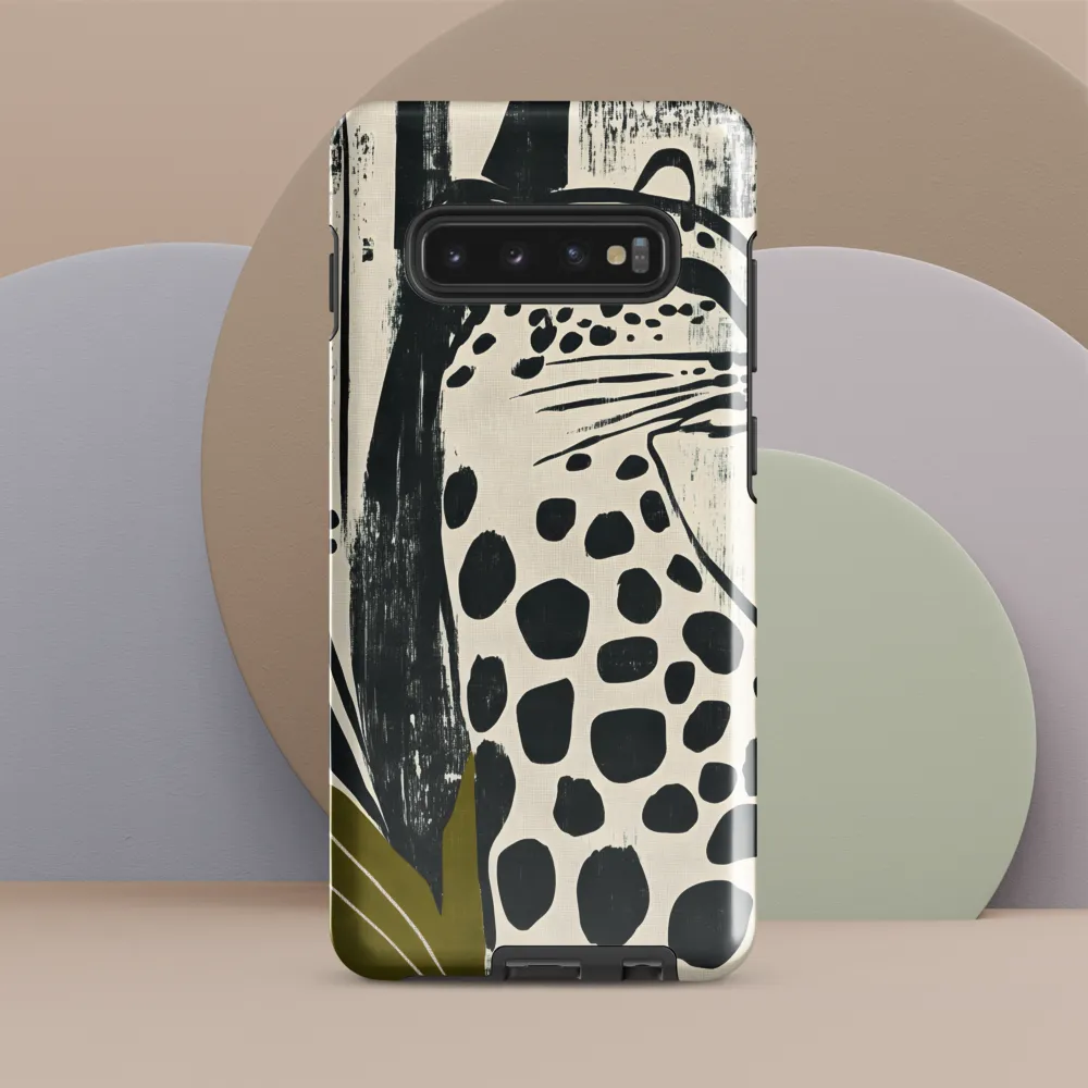 Leopard in Silhouette: A Modern Appeal | Phone Case |  S10 Plus | Tough Case | Glossy