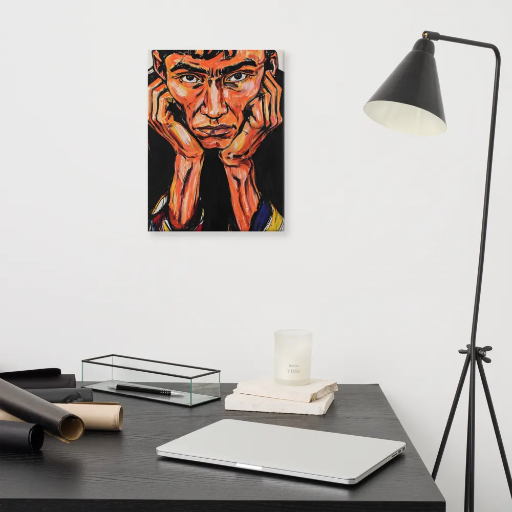 Contemplative Intensity: An Expressionist Portrait