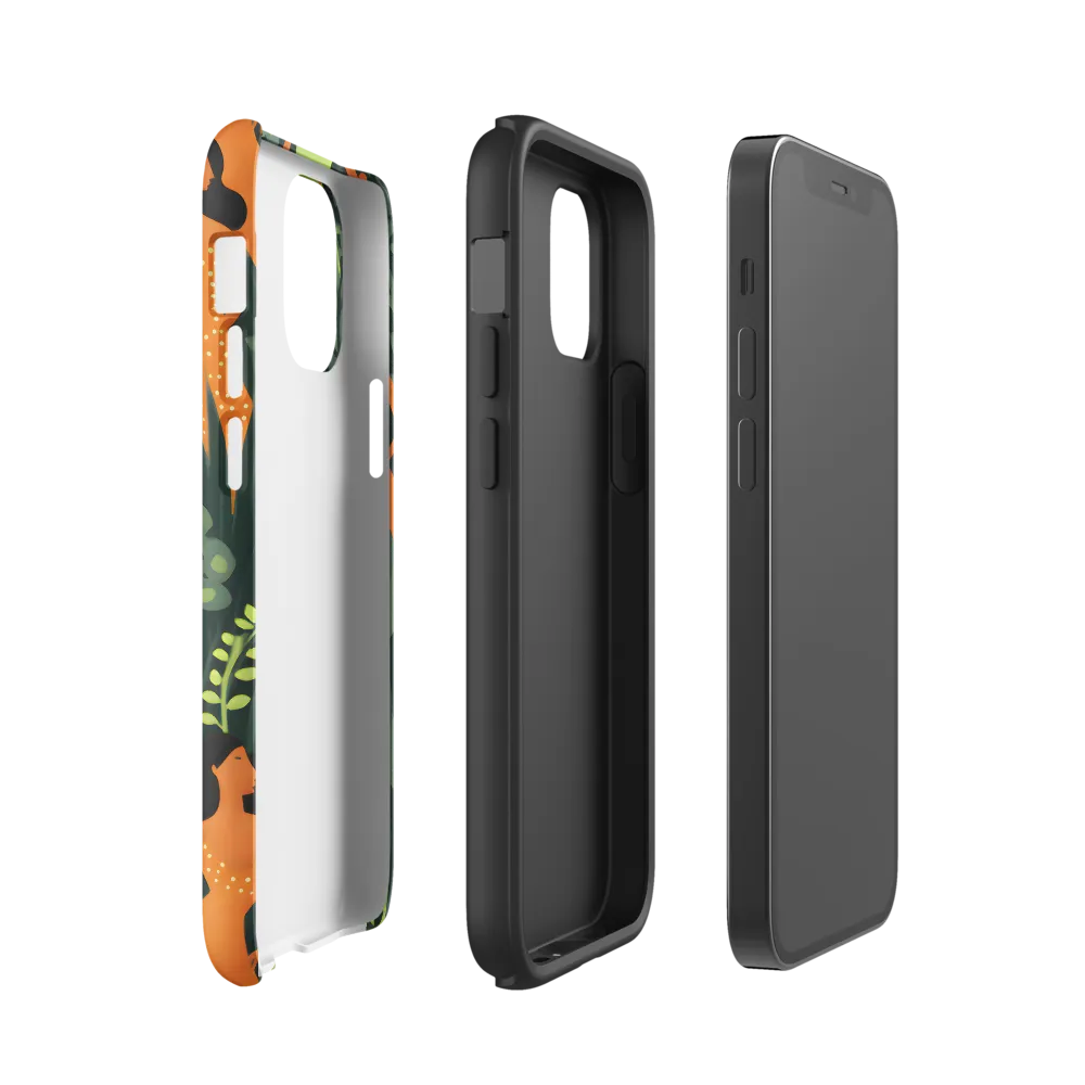 Playful Harmony in Patterns | Phone Case |  12 mini | Tough Case | Matte