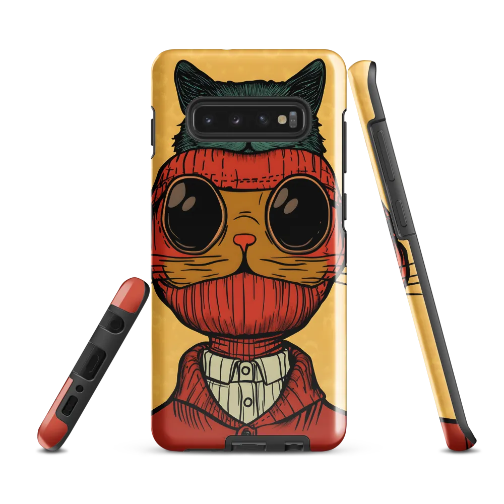 Whimsical Fusion: Cat and Human | Phone Case |  S10 Plus | Tough Case | Glossy