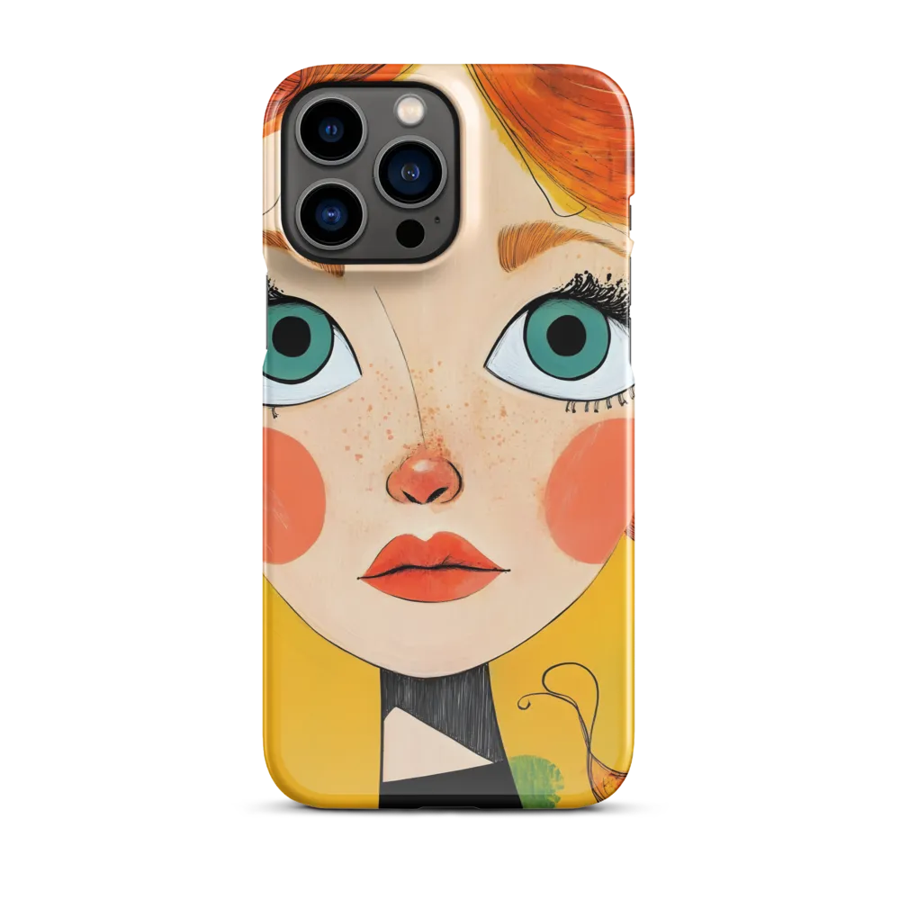 Whimsical Portrait of a Girl | Phone Case |  13 Pro Max | Snap Case | Glossy