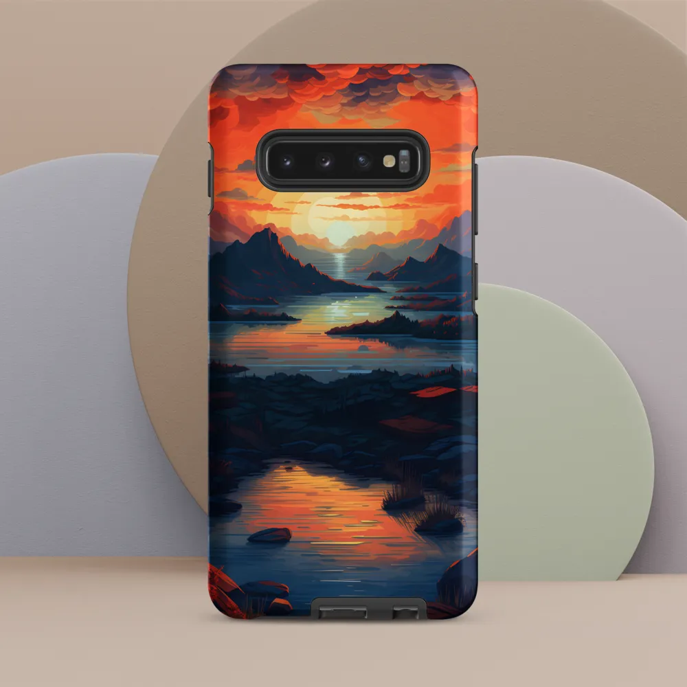 Ethereal Evening: A Digital Dusk | Phone Case |  S10 Plus | Tough Case | Matte