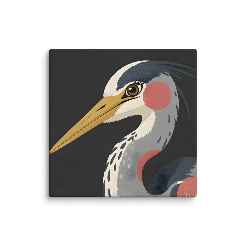 Heron Profile 
 Canvas | 18″x 18″