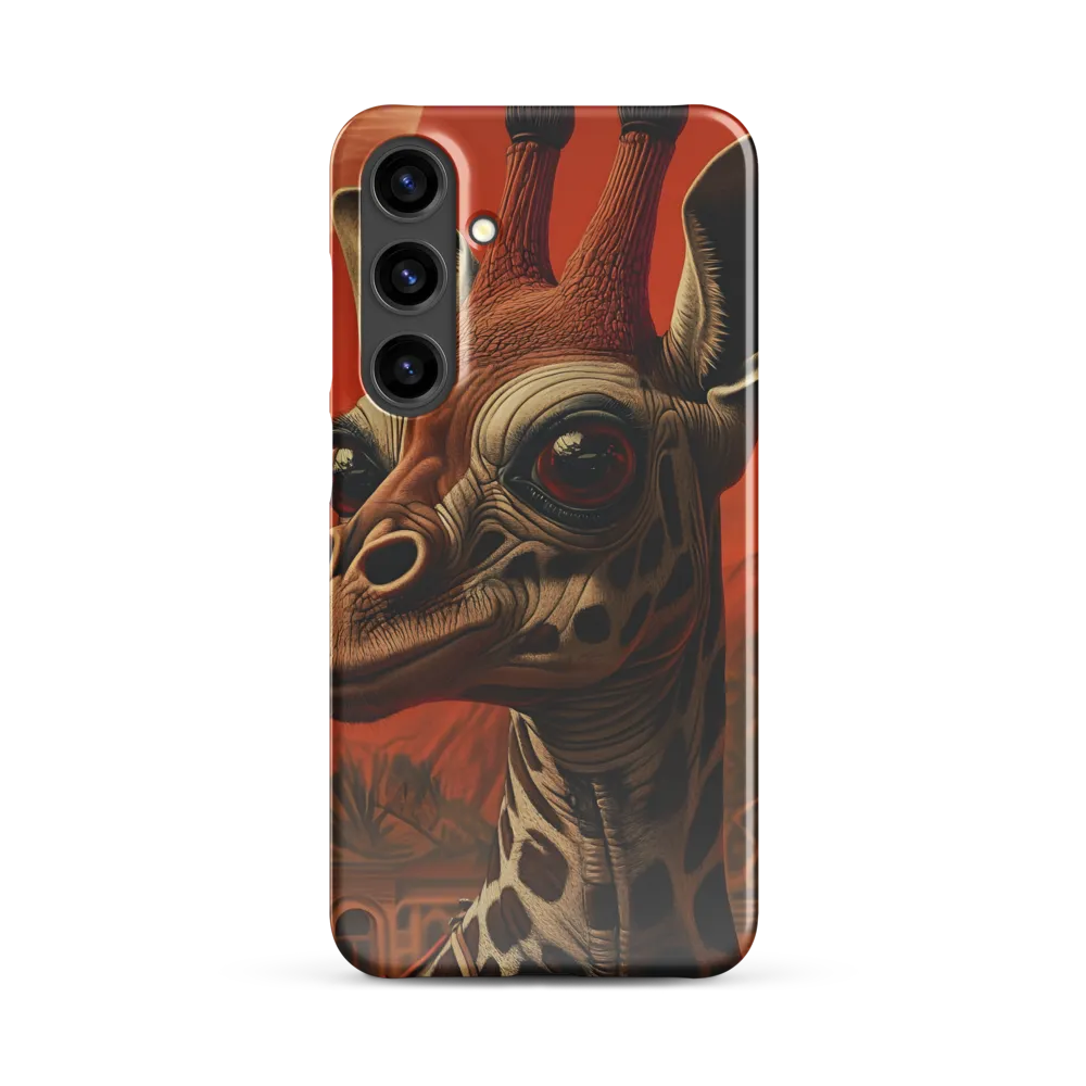 Whimsical Giraffe in an Orange Dreamscape