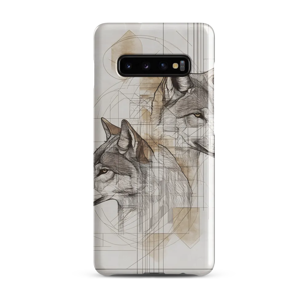 Geometric Harmony: The Essence of Wolves | Phone Case |  S10 Plus | Snap Case | Glossy