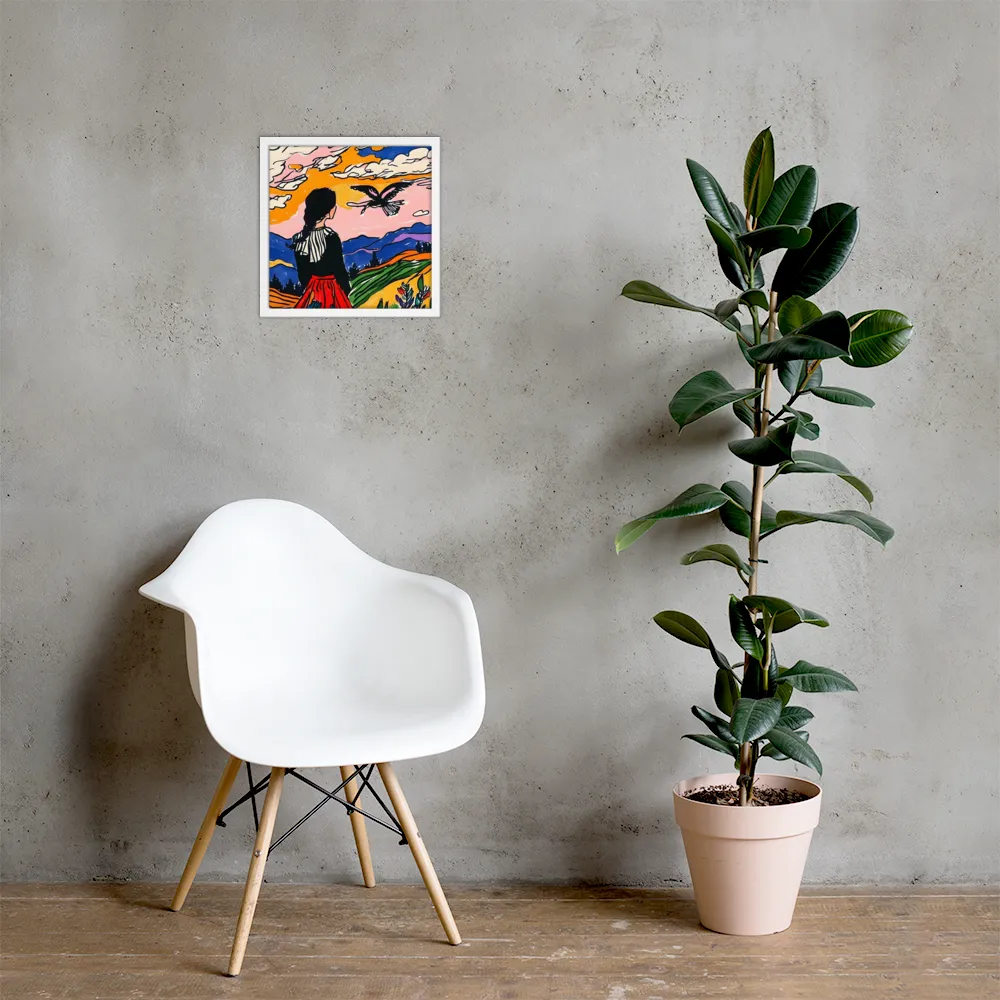 A Journey into Freedom | Poster with White Frame | 14″×14″