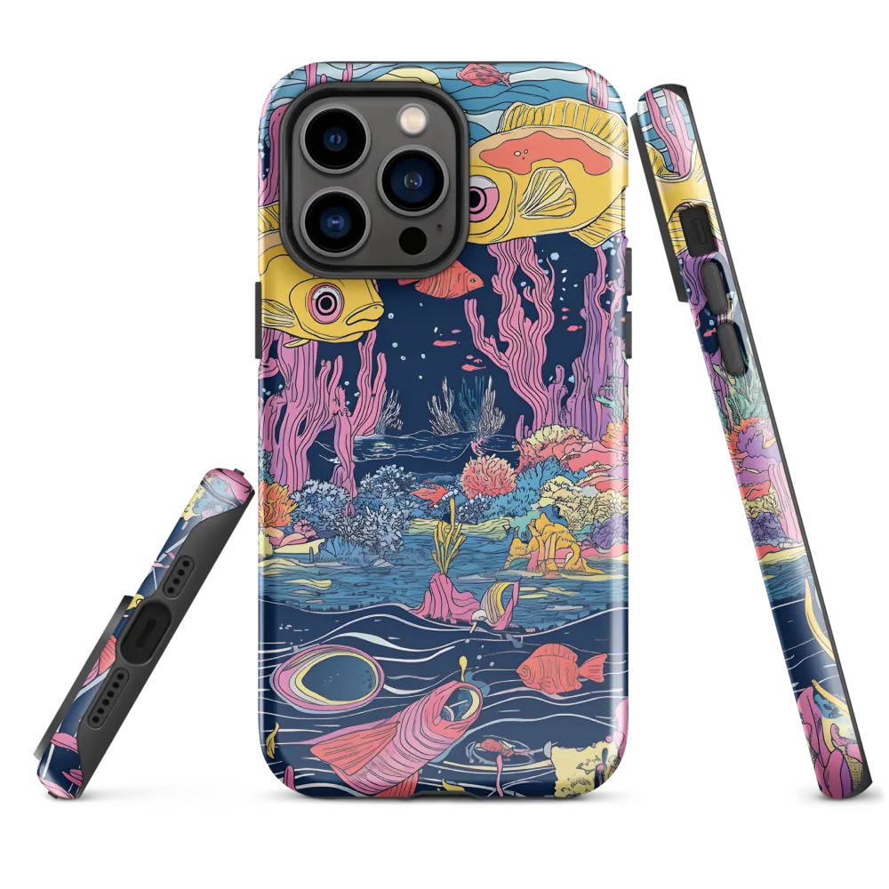 Underwater Dreamscape: A Playful Encounter | Phone Case |  14 Pro Max | Tough Case | Glossy