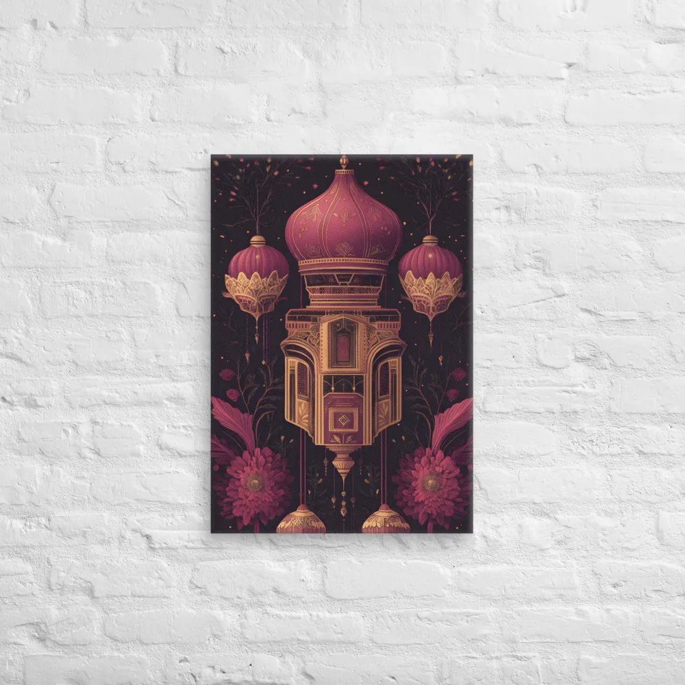 Ornate Harmony: A Digital Floral Architecture | Canvas | 18″×26″