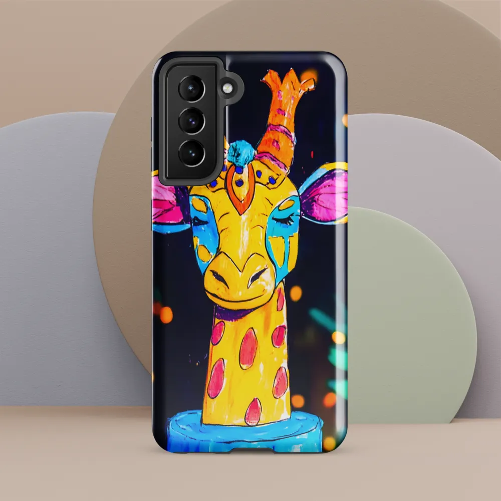 Whimsical Giraffe in Vibrant Colors