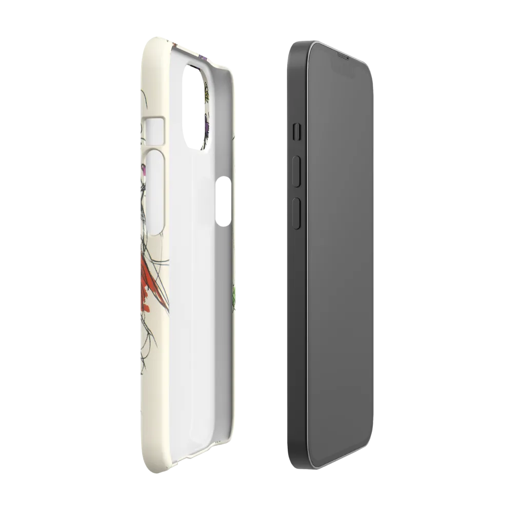 Whimsical Floral Portrait | Phone Case |  13 | Snap Case | Glossy